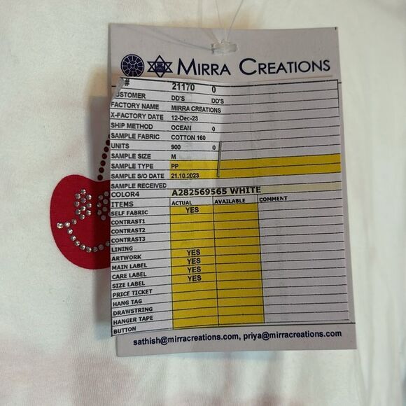 NWT Attitude Not Included Women’s White Cherry have a good day T-shirt size m - Picture 4 of 6